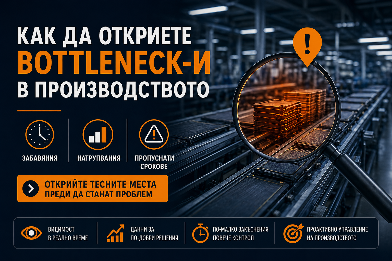 Как да откриете bottleneck-и в производството преди да причинят закъснения